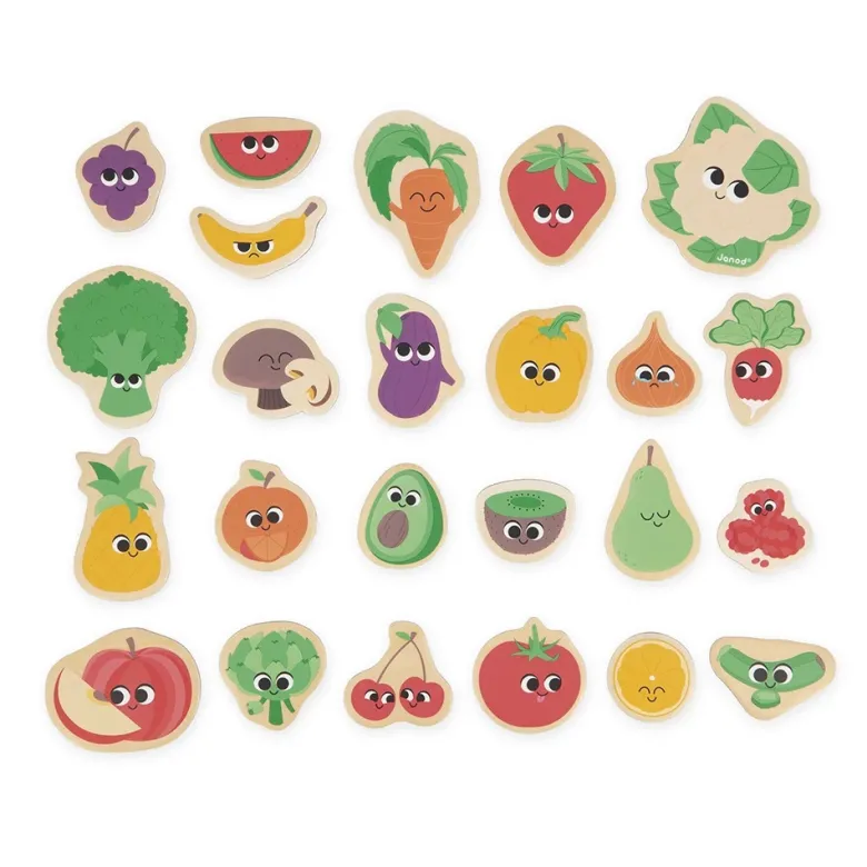 Magnets fruits et légumes 24 pièces