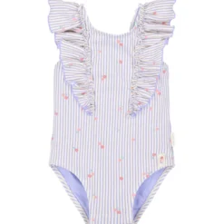 Maillot de bain 1 pièce à volants dreamy stripes (3-4 ans)