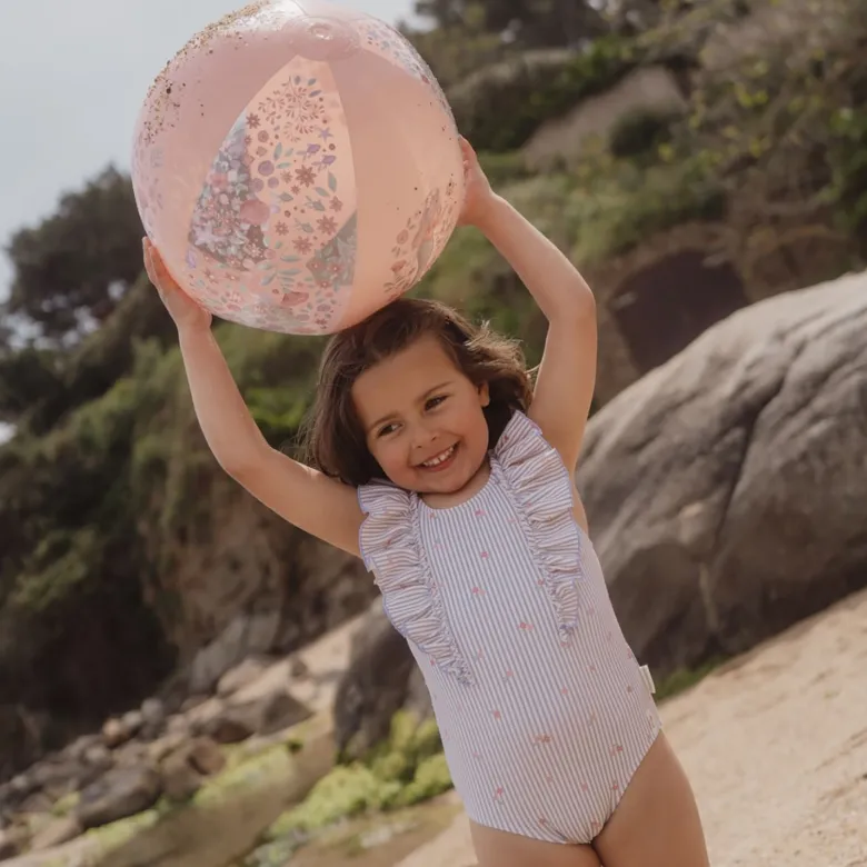Maillot de bain 1 pièce à volants dreamy stripes (3-4 ans)