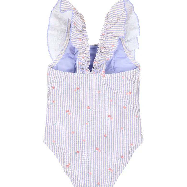 Maillot de bain 1 pièce à volants dreamy stripes (3-4 ans)