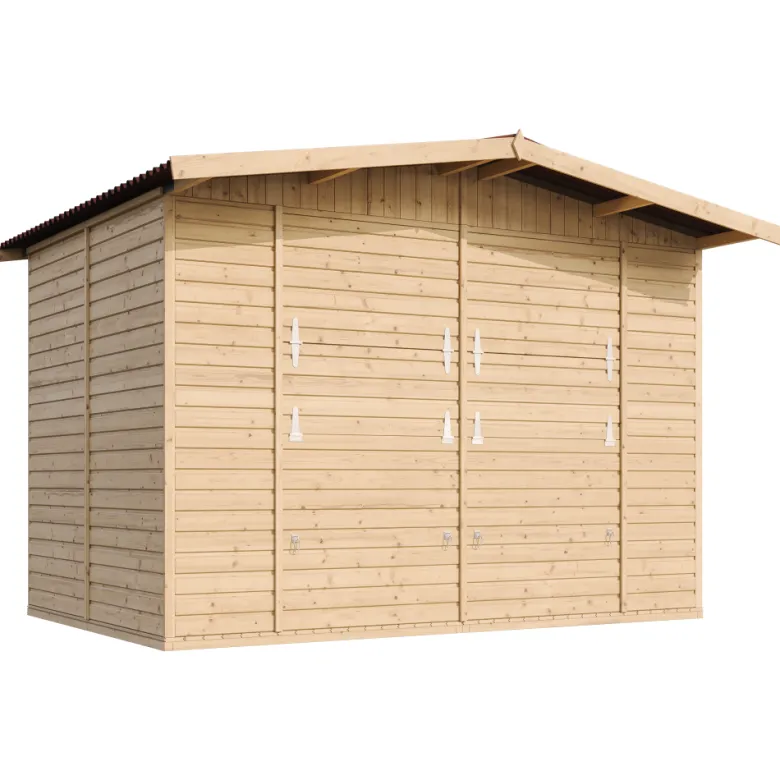 Maison de jardin en bois, étal de marché en bois h232x336x263 cm 6m2 - beige