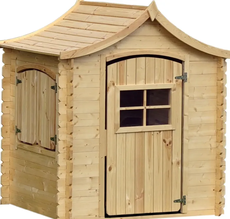 Maison en bois pour enfants avec plancher - 112x146xh152cm-1.1m2