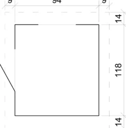 Maison en bois pour enfants sans plancher- 112x146xh152cm-1.1m2