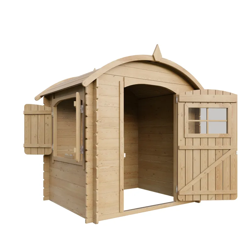 Maison en bois pour enfants sans plancher 112x146xh145cm 1.1m2