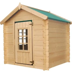 Maison en bois pour enfants -toit vert- 0.9 m2