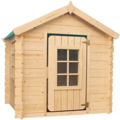 Maison en bois pour enfants -toit vert- 0.9 m2