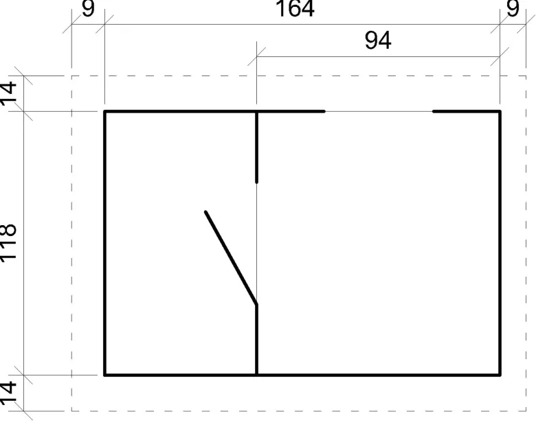 Maison en bois pour enfants - 182x146xh145cm-1.1m2