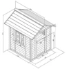 Maisonnette en bois bleue sunny lodge