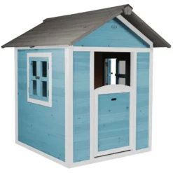 Maisonnette en bois bleue sunny lodge