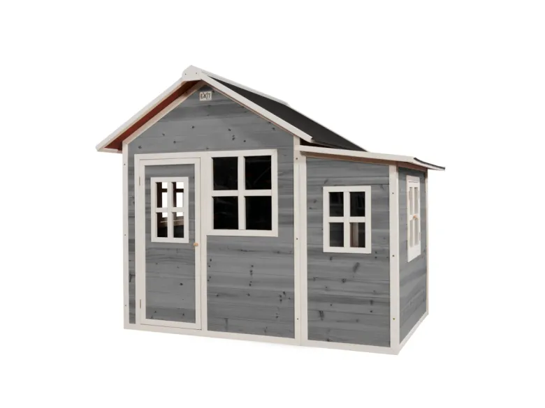 Maisonnette en bois pour enfants loft 150 gris - exit toys