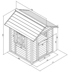 Maisonnette en bois rouge sunny lodge