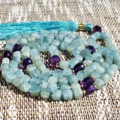 Mala yoga méditation amazonite cubiqueaa