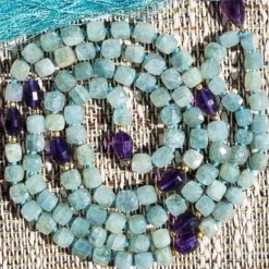 Mala yoga méditation amazonite cubiqueaa