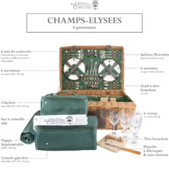 Malle pique-nique champs-elysées 6 pers