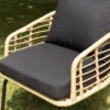 Malo - ensemble de 2 fauteuils rotin synthétique et table basse ronde