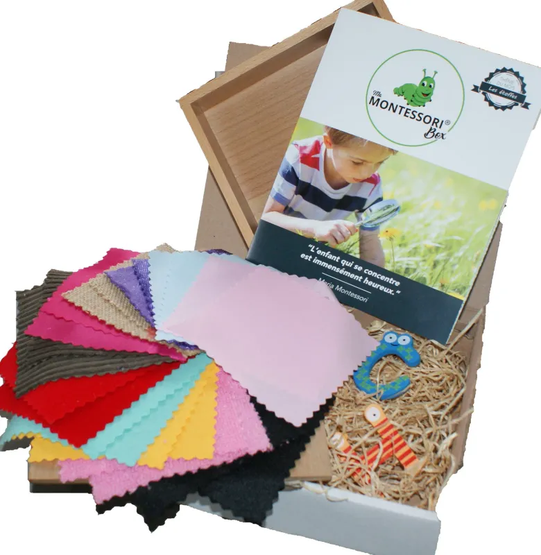 Mamontessoribox etoffes de couleurs