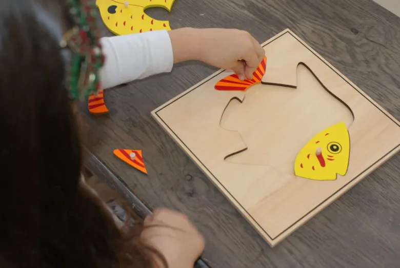 Mamontessoribox puzzle zoologie poisson