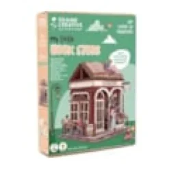 Maquette 3d en bois - vitrine book store