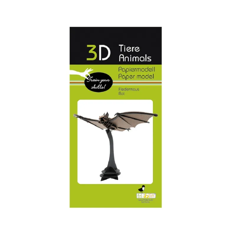 Maquette 3d en papier chauve-souris