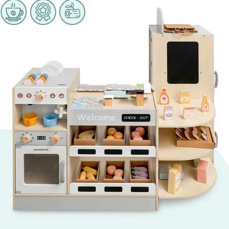 Marchande enfant fast food machine café