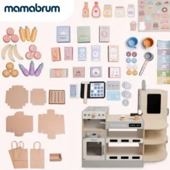 Marchande enfant fast food machine café