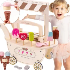 Marchande enfant, marchande glace bois