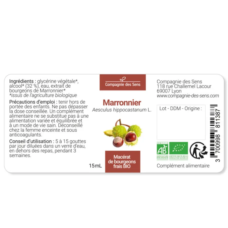 Marronnier macérat de bourgeons bio 15ml 15