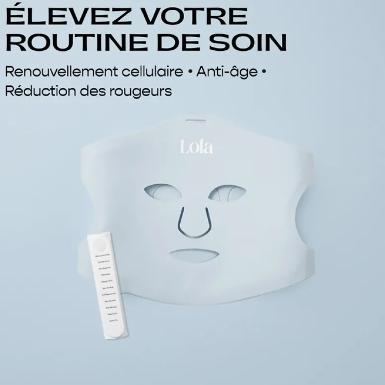 Masque de luminothérapie avancée visage led Glow Lola Bleu
