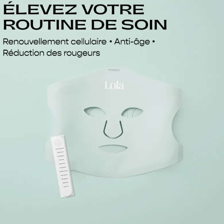 Masque de luminothérapie avancée visage led Glow Lola Vert