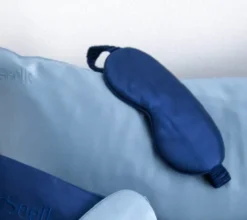 Masque de nuit en soie navy