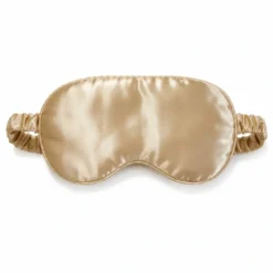 Masque de nuit satin effet soie occultant, doux pour la peau, champagne doré