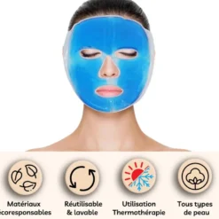 Masque gel soin du visage chaud ou froid