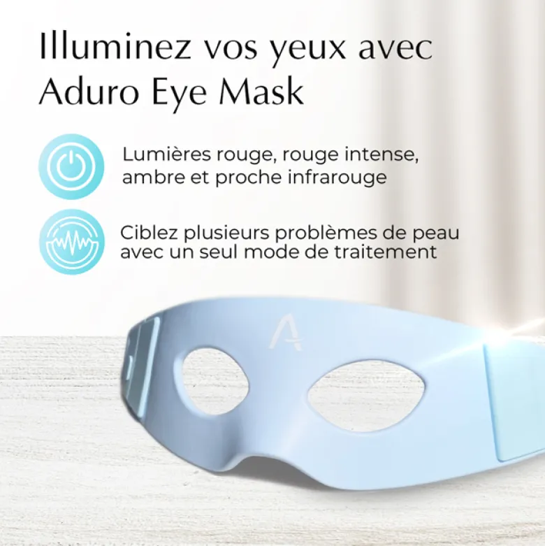 Masque LED luminothérapie yeux Aduro