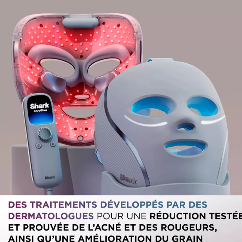 Masque LED visage CryoGlow Shark avec rafraîchissement du contour des yeux