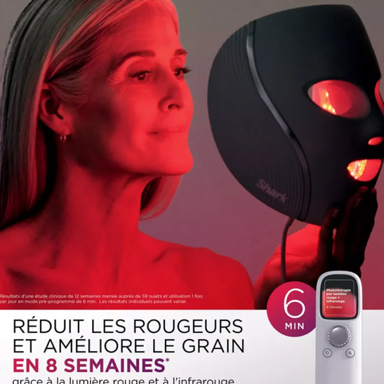 Masque LED visage CryoGlow Shark avec rafraîchissement du contour des yeux