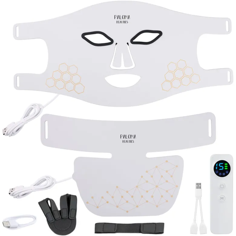 Masque led visage et cou luminotherapie
