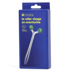 Masseur roll-on visage éclat lissant et sculptant en pierre aventurine