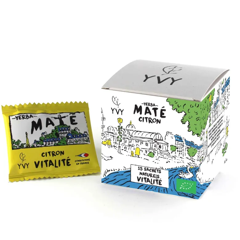Maté citron bio - 15 sachets naturels