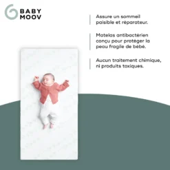 Matelas cosy'lite antibactérien 60x120cm Blanc