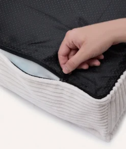 Matelas en velours côtelé m - blanc