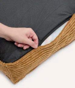 Matelas en velours côtelé m - moutarde