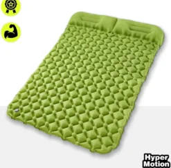Matelas gonflable 2 places campmat 2 hypermotion ultraléger avec oreillers