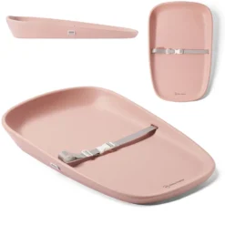 Matelas à langer plan souple imperméable ceinture de sécurité moby-system rose