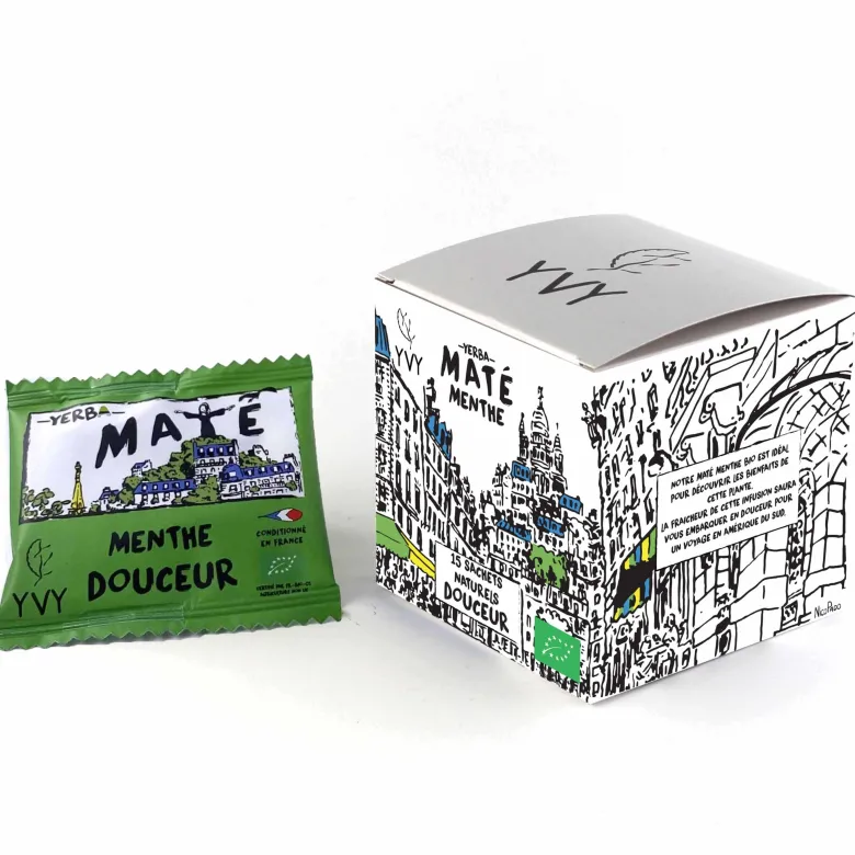 Maté menthe bio - 15 sachets naturels