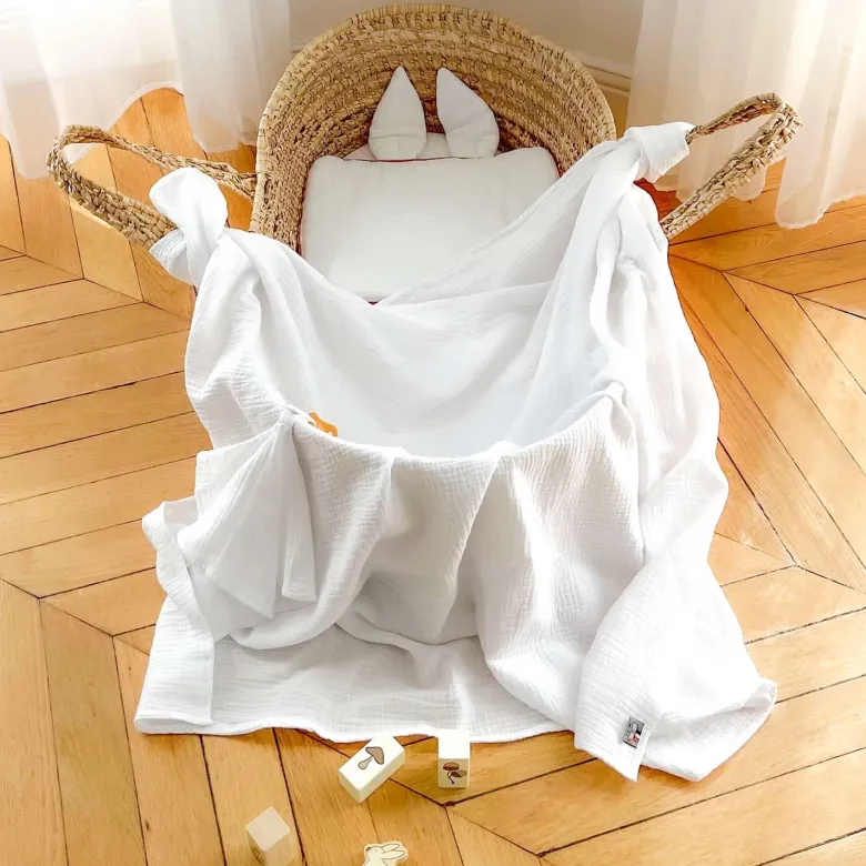 Maxi Lange en Gaze de Coton, Collection Jeanne : L'Essentiel Doux et Tendance pour Bébé