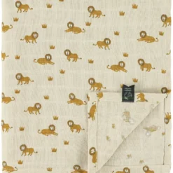 Maxi lange en mousseline lively lion (110 x 110 cm)