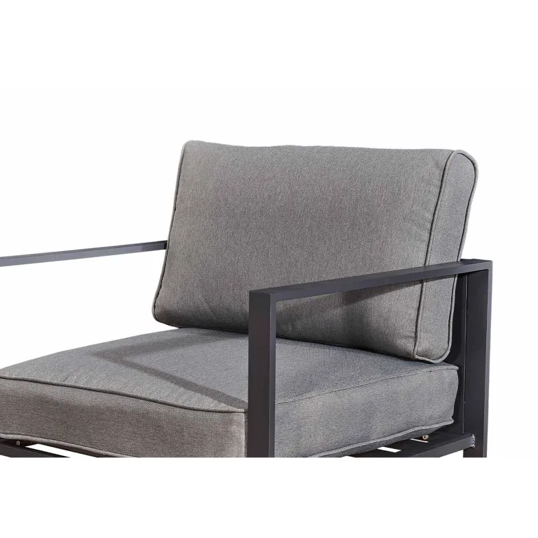 Memphis salon de jardin en aluminium gris