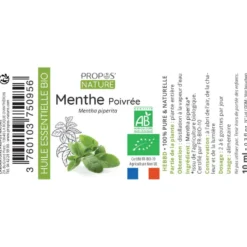 Menthe poivrée bio - huile essentielle