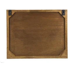 Meuble à clés bronze bois marron -