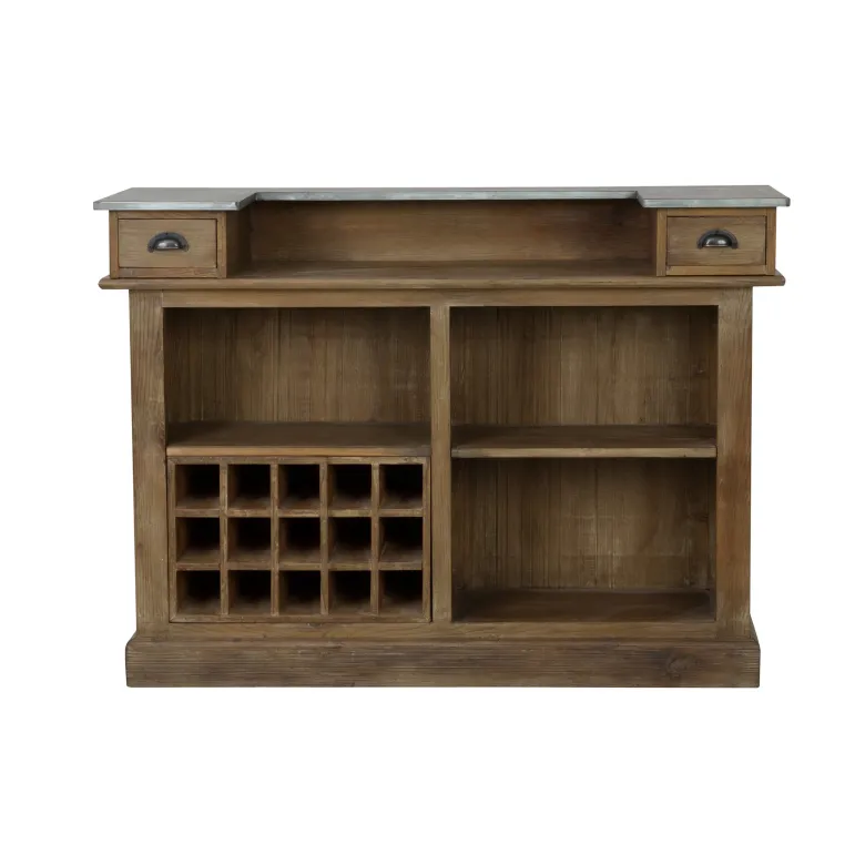 Meuble de bar en bois de cèdre recyclé et métal - spritz